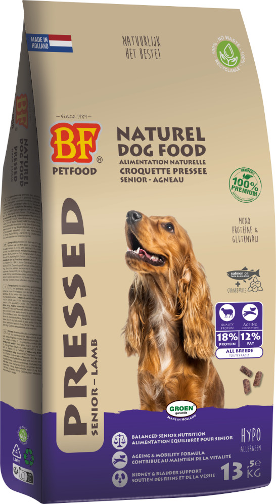 Verpakking BF Petfood Senior hondenvoer